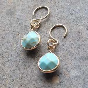 14k Gold Filled Plated Turquoise Earring